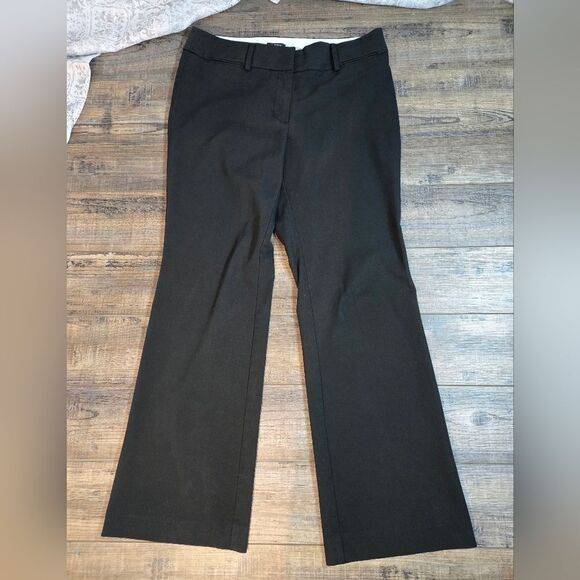LOFT petite Julie Trouser black slacks curvy size 8 p 8p - Picture 1 of 11